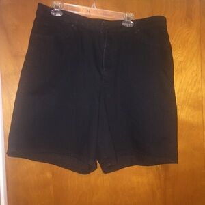 Asos plus size black denim jean shorts size 22